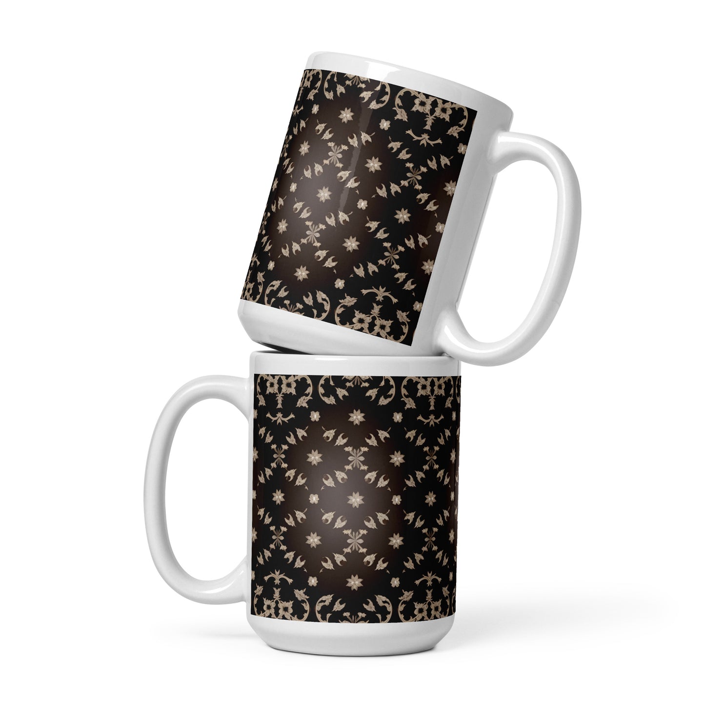 White glossy mug