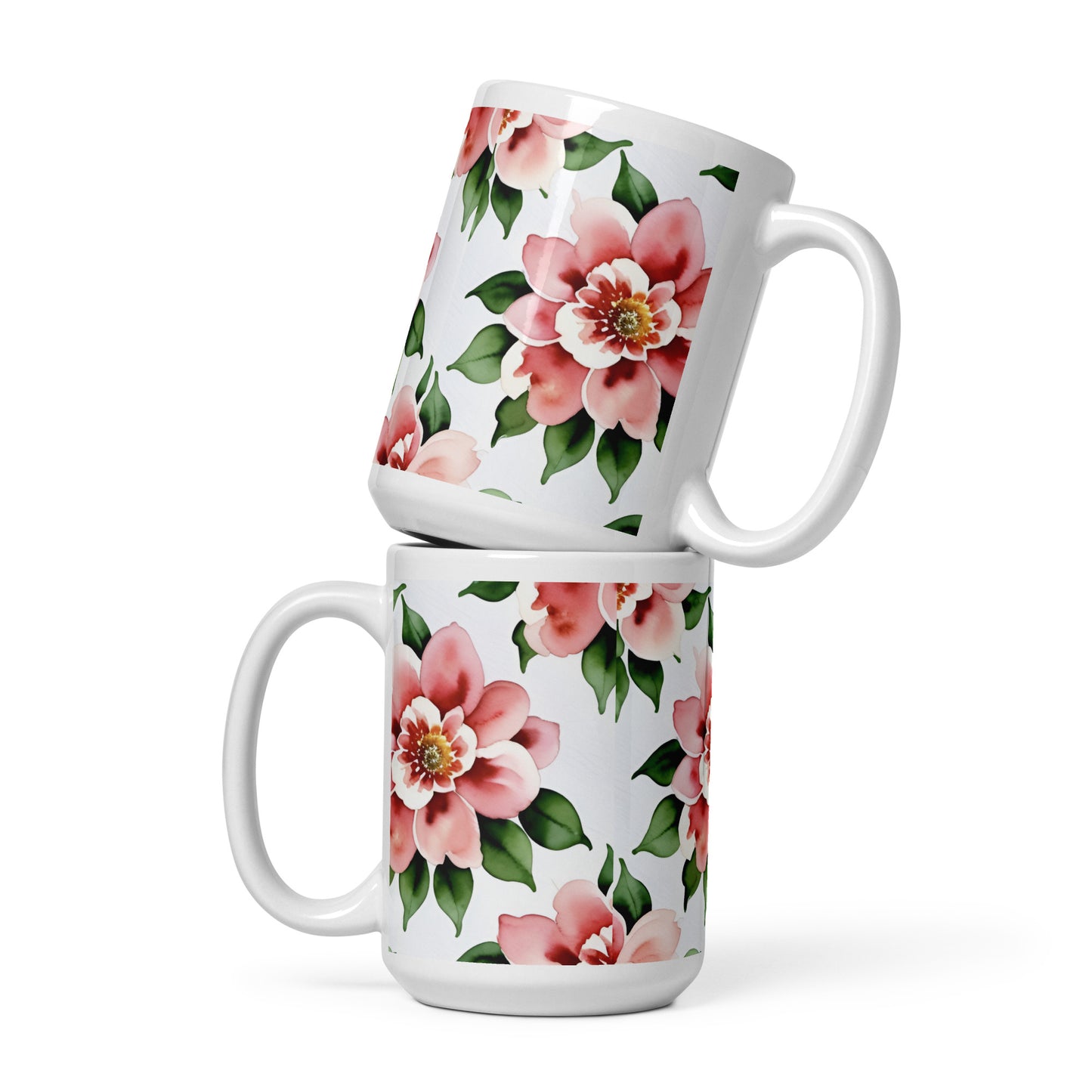 White glossy mug