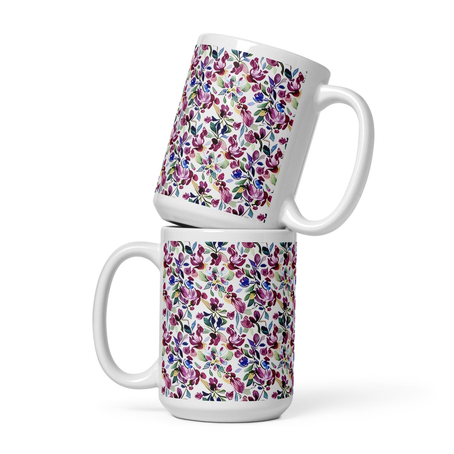 White glossy mug