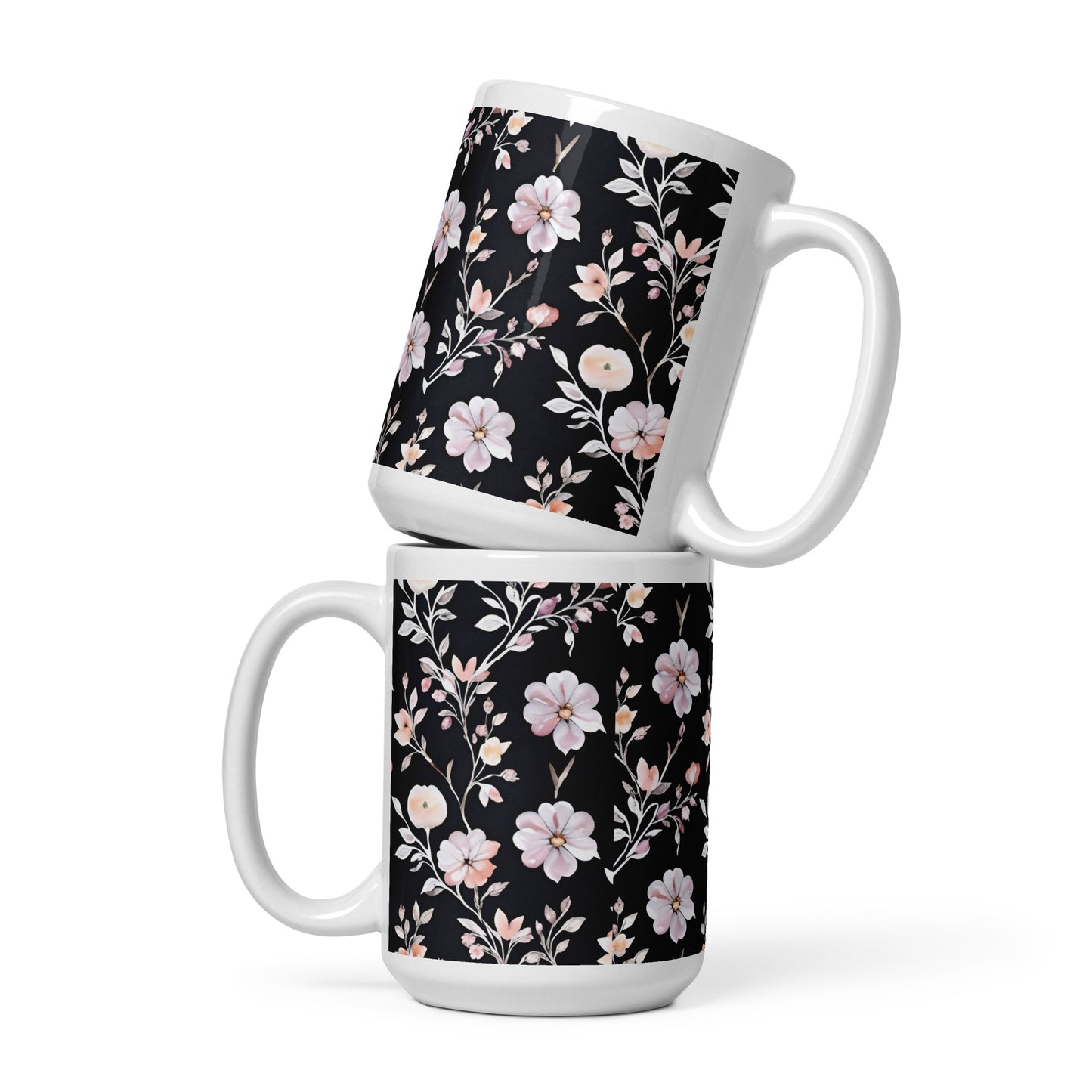 White glossy mug