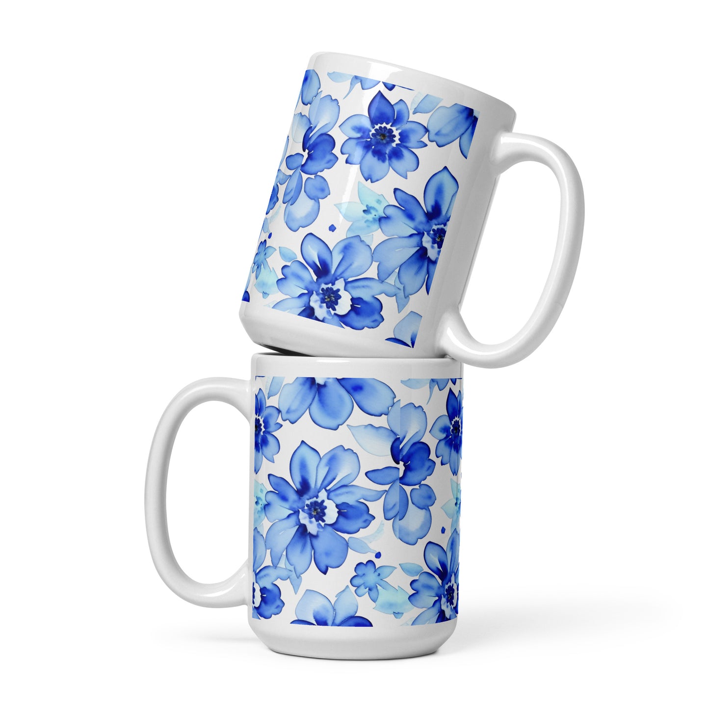 White glossy mug