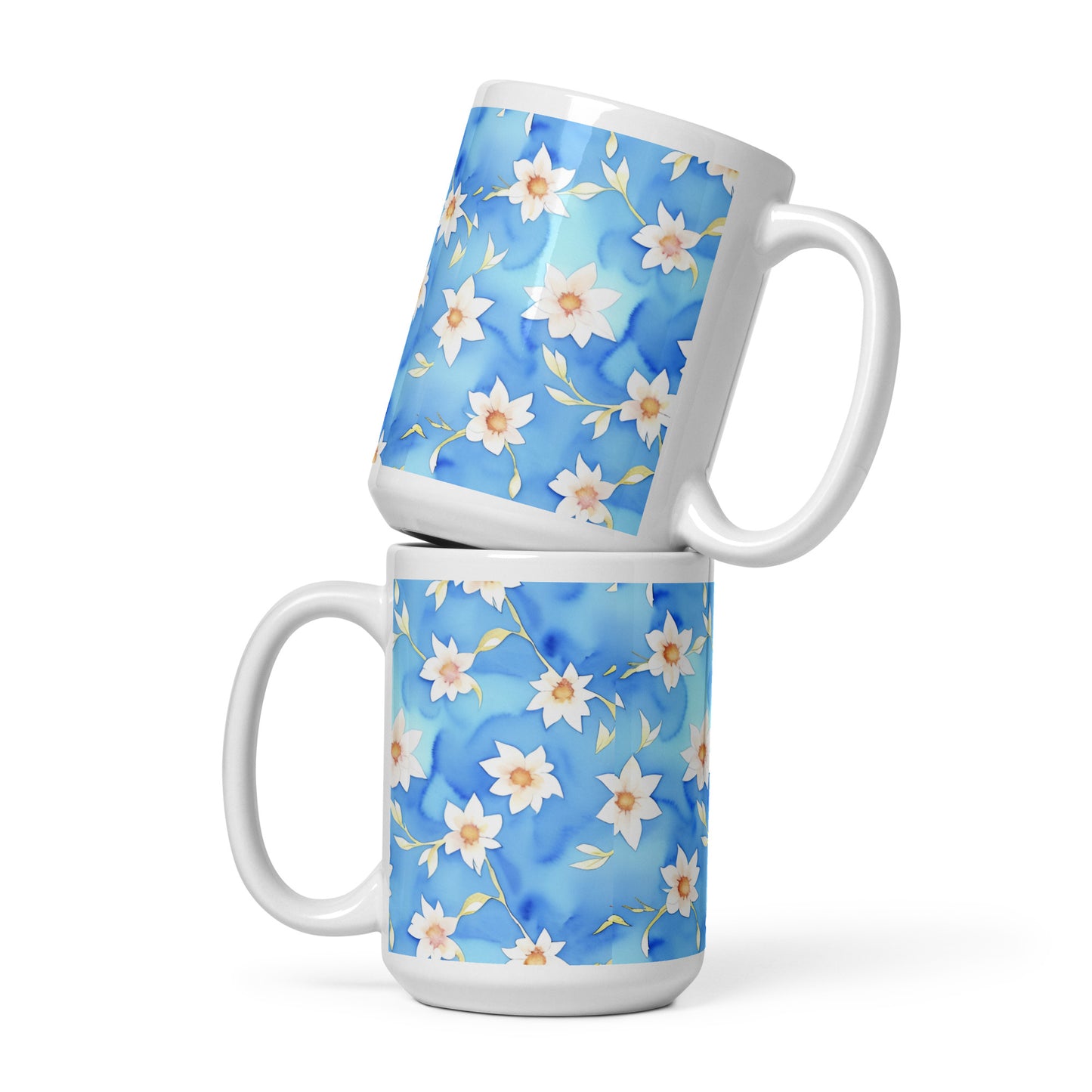 White glossy mug