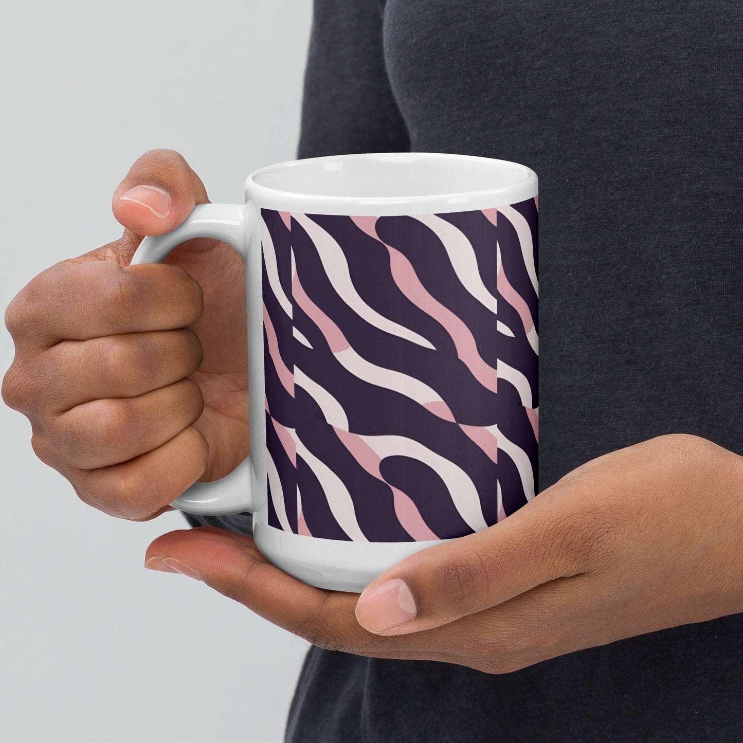 White glossy mug