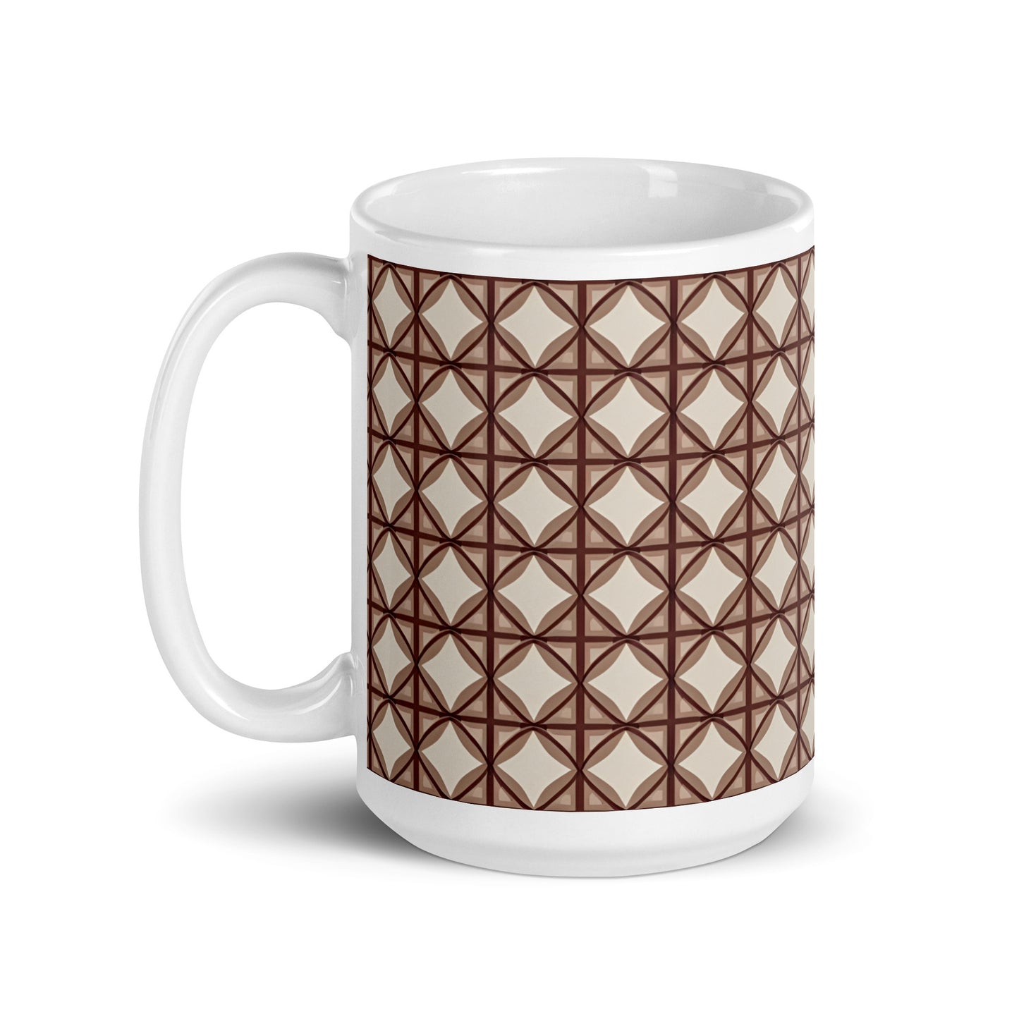 White glossy mug