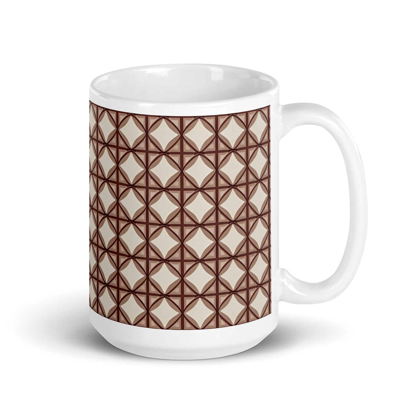 White glossy mug