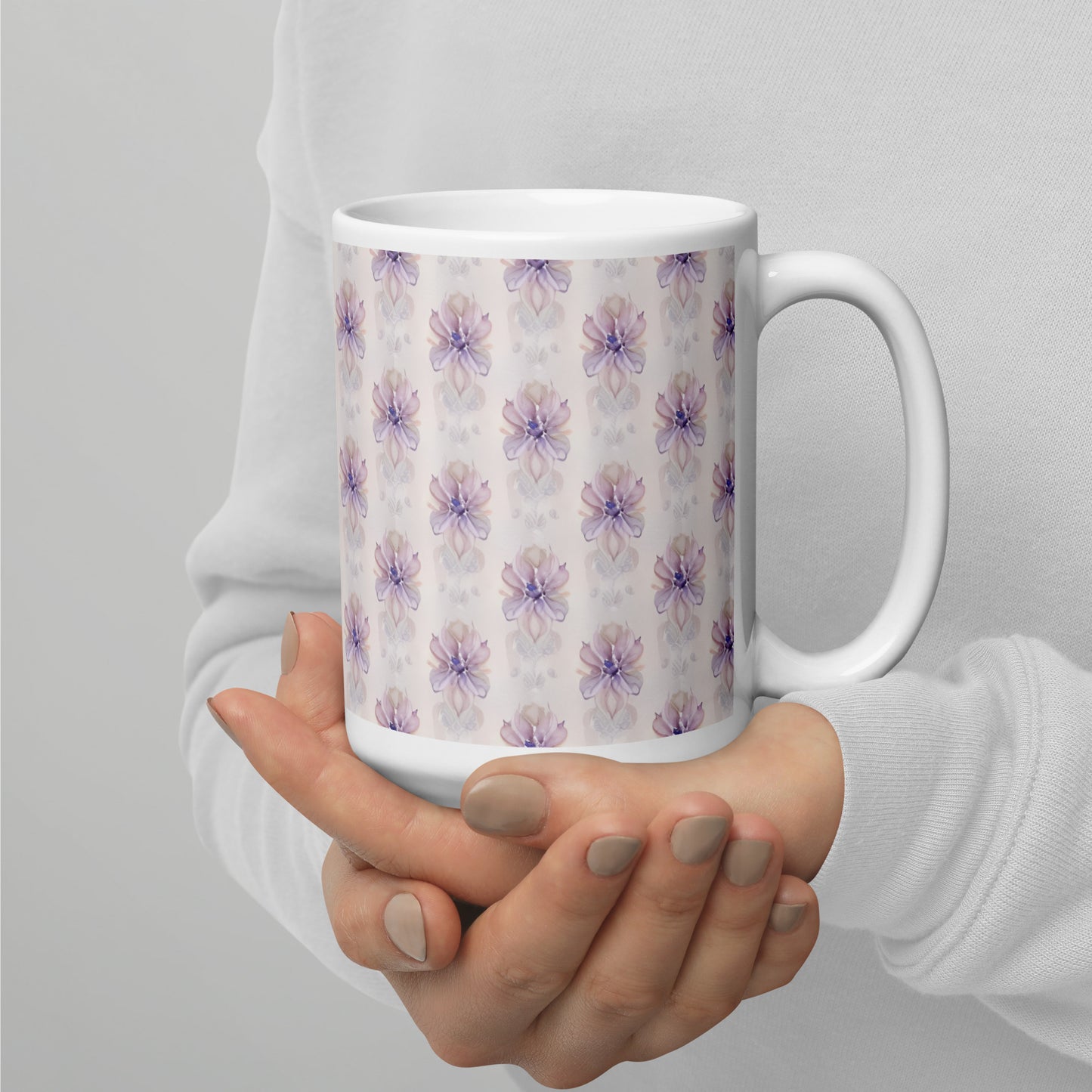 White glossy mug