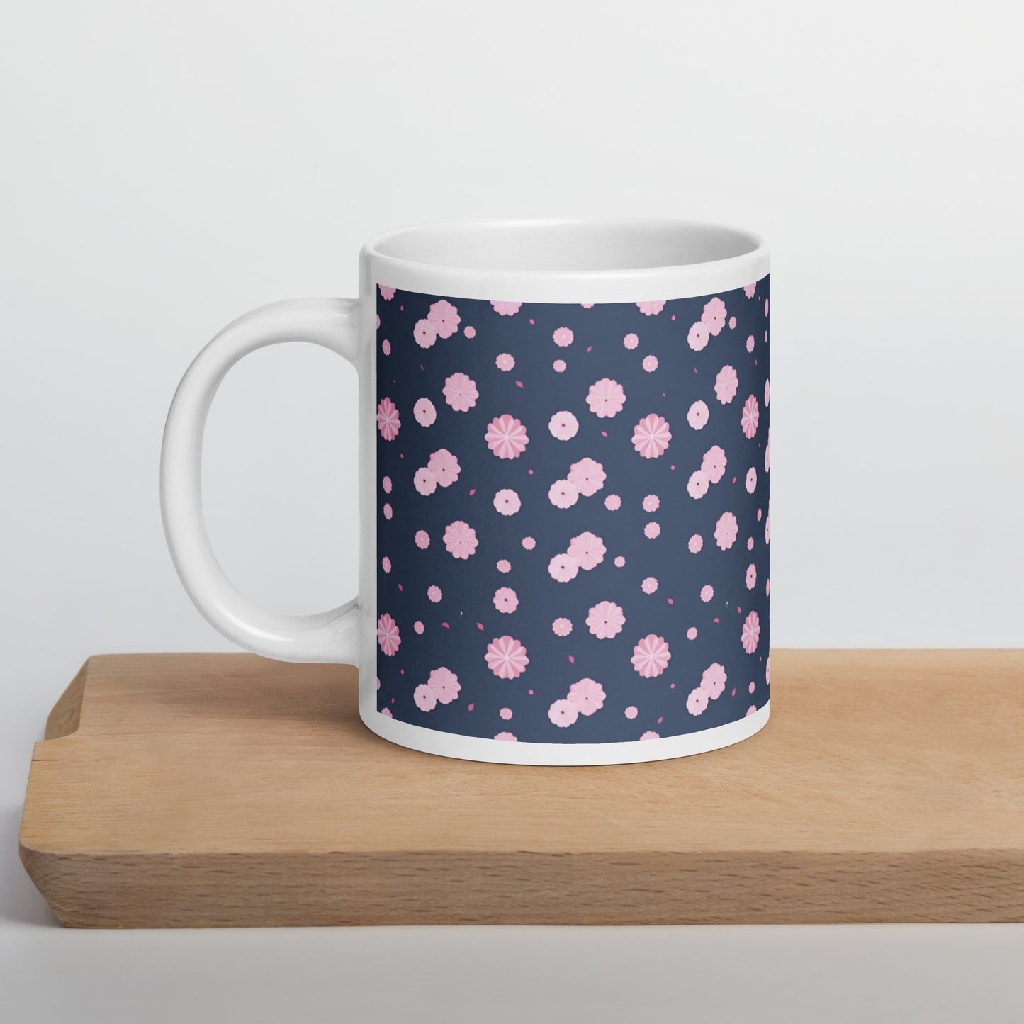 White glossy mug