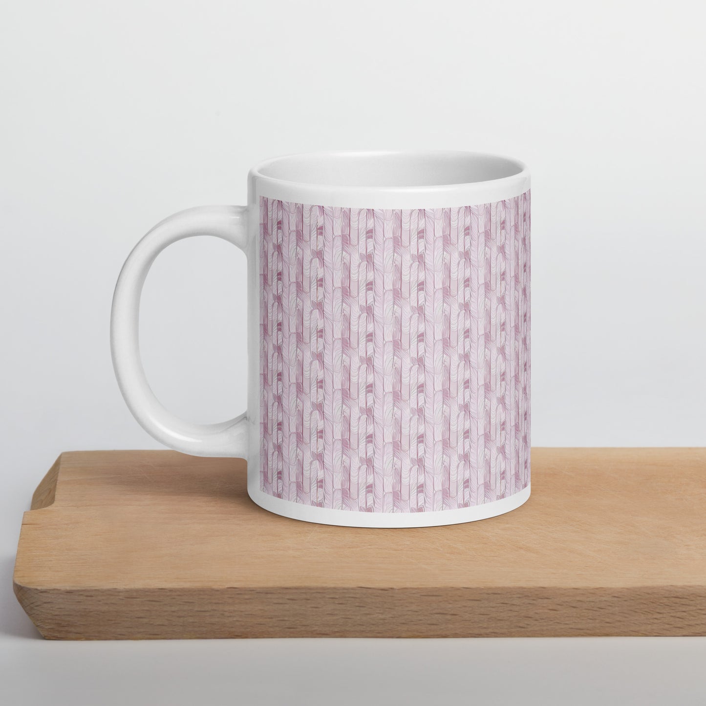 White glossy mug