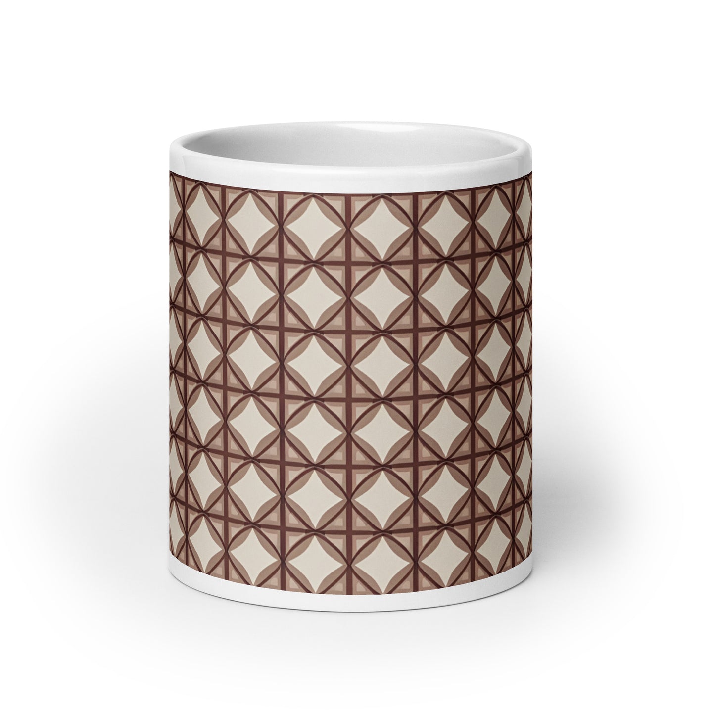 White glossy mug