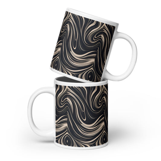 White glossy mug