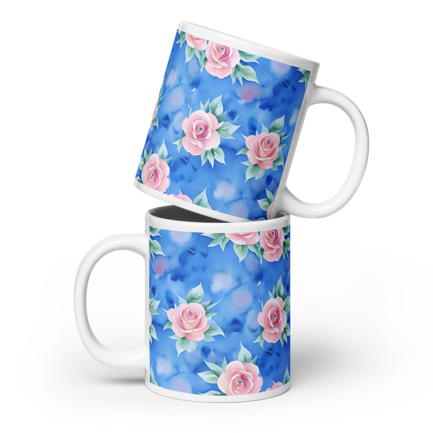 White glossy mug