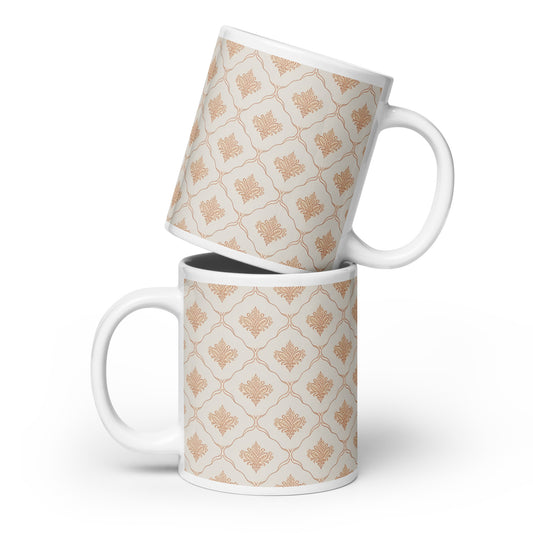 White glossy mug