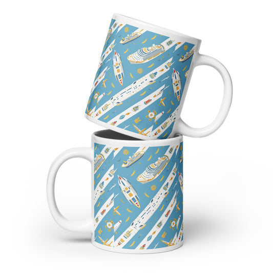 White glossy mug