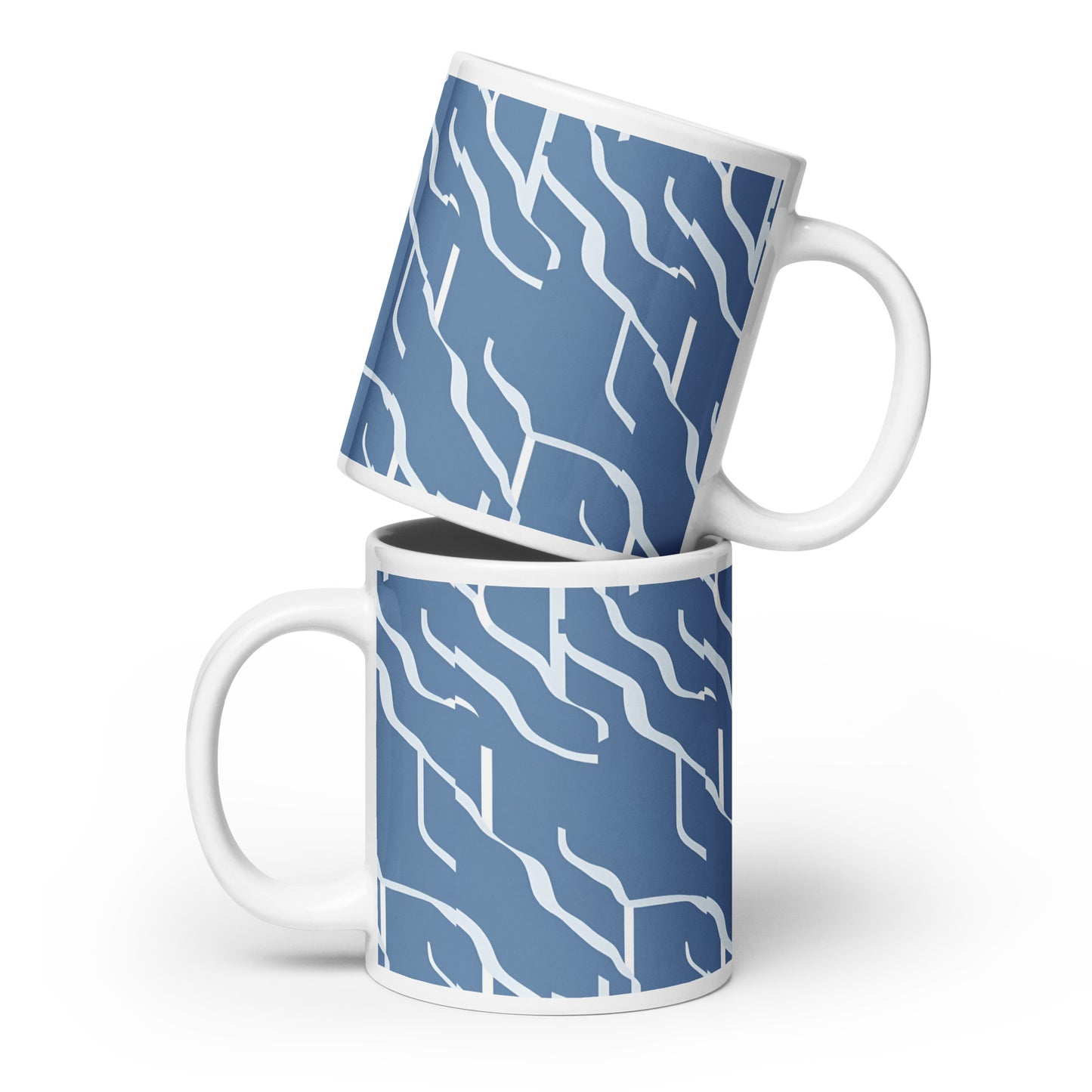 White glossy mug