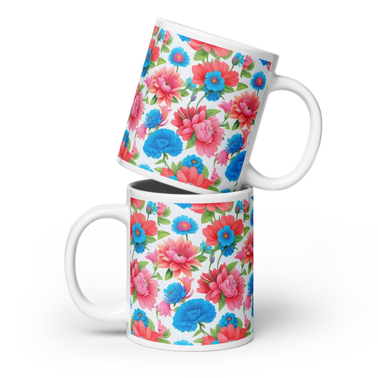 White glossy mug