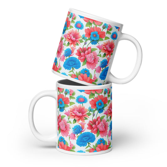 White glossy mug