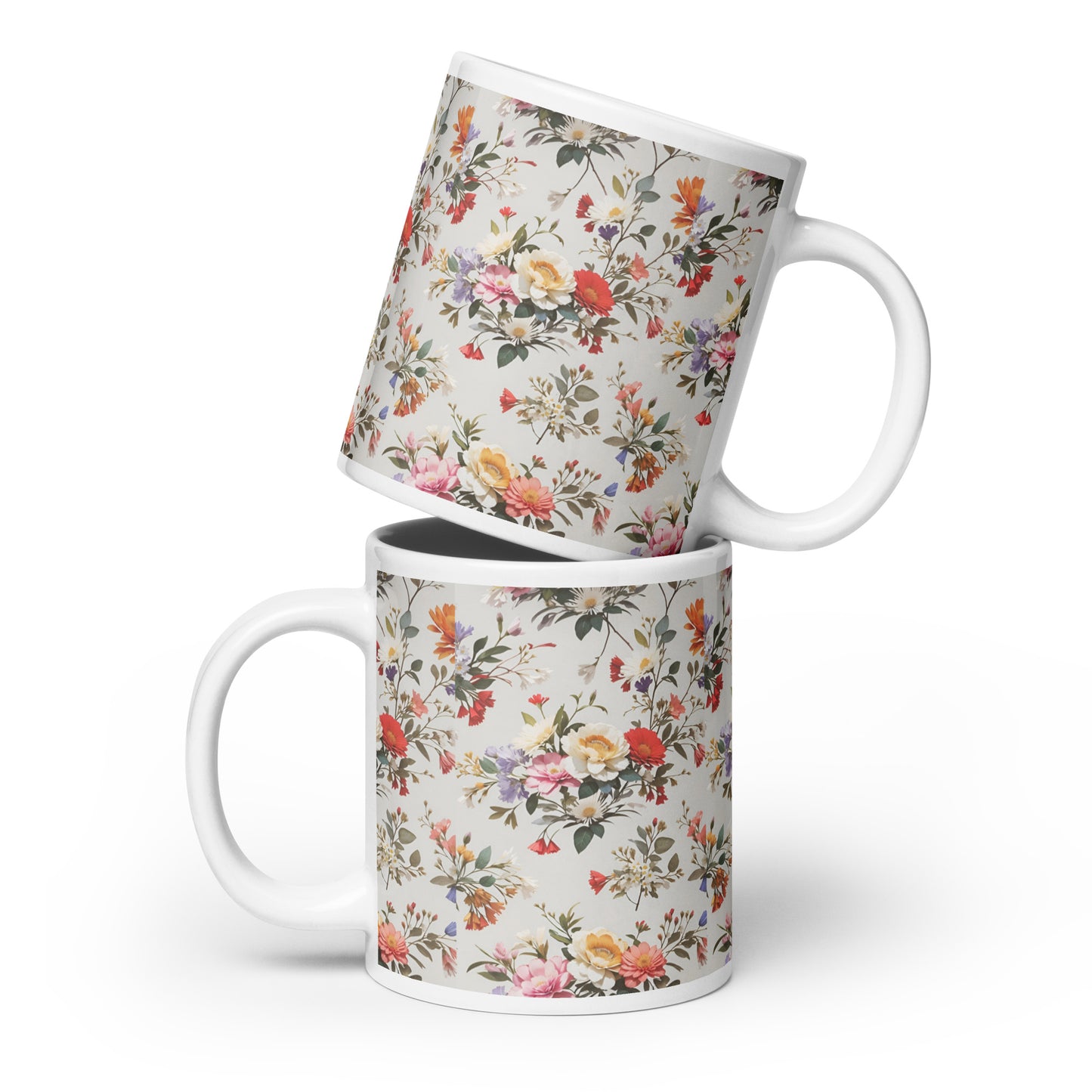 White glossy mug