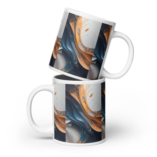 White glossy mug