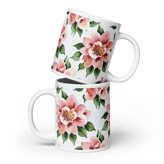 White glossy mug