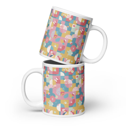 White glossy mug