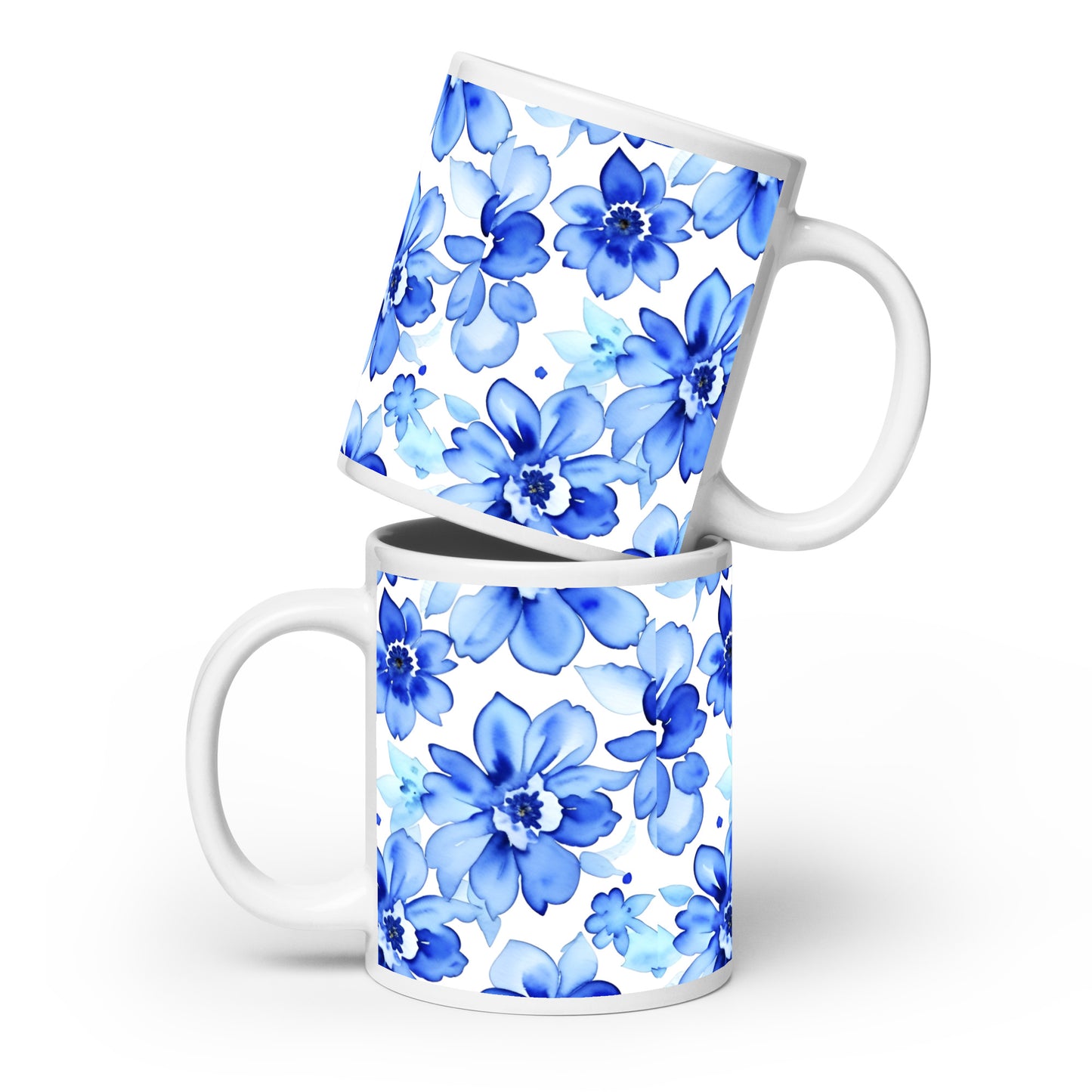 White glossy mug