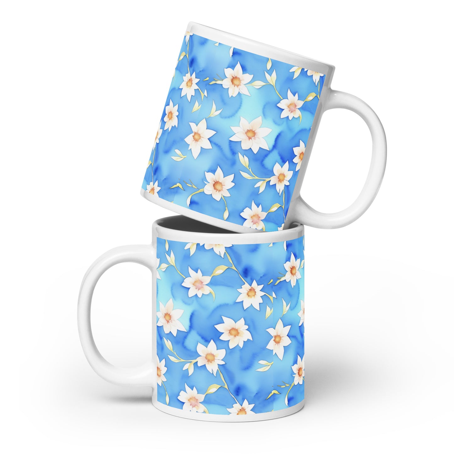 White glossy mug