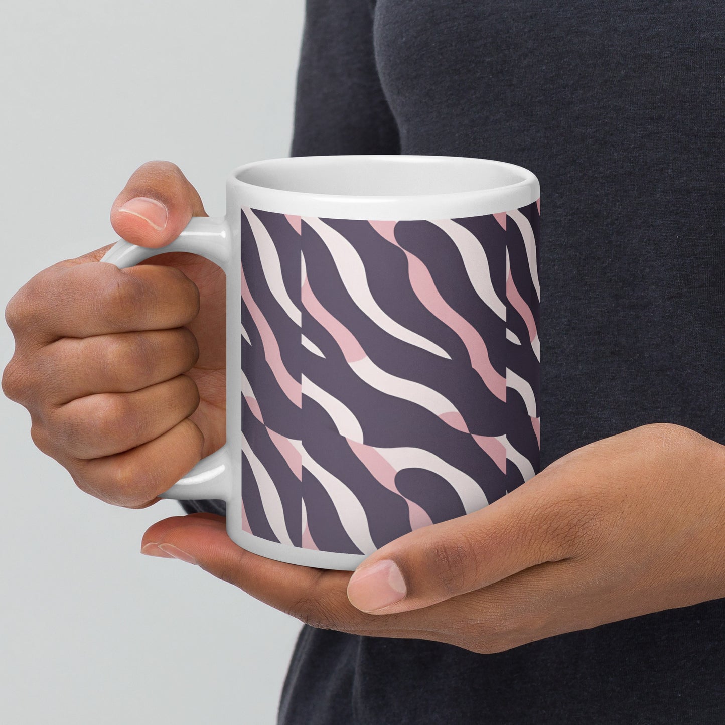 White glossy mug