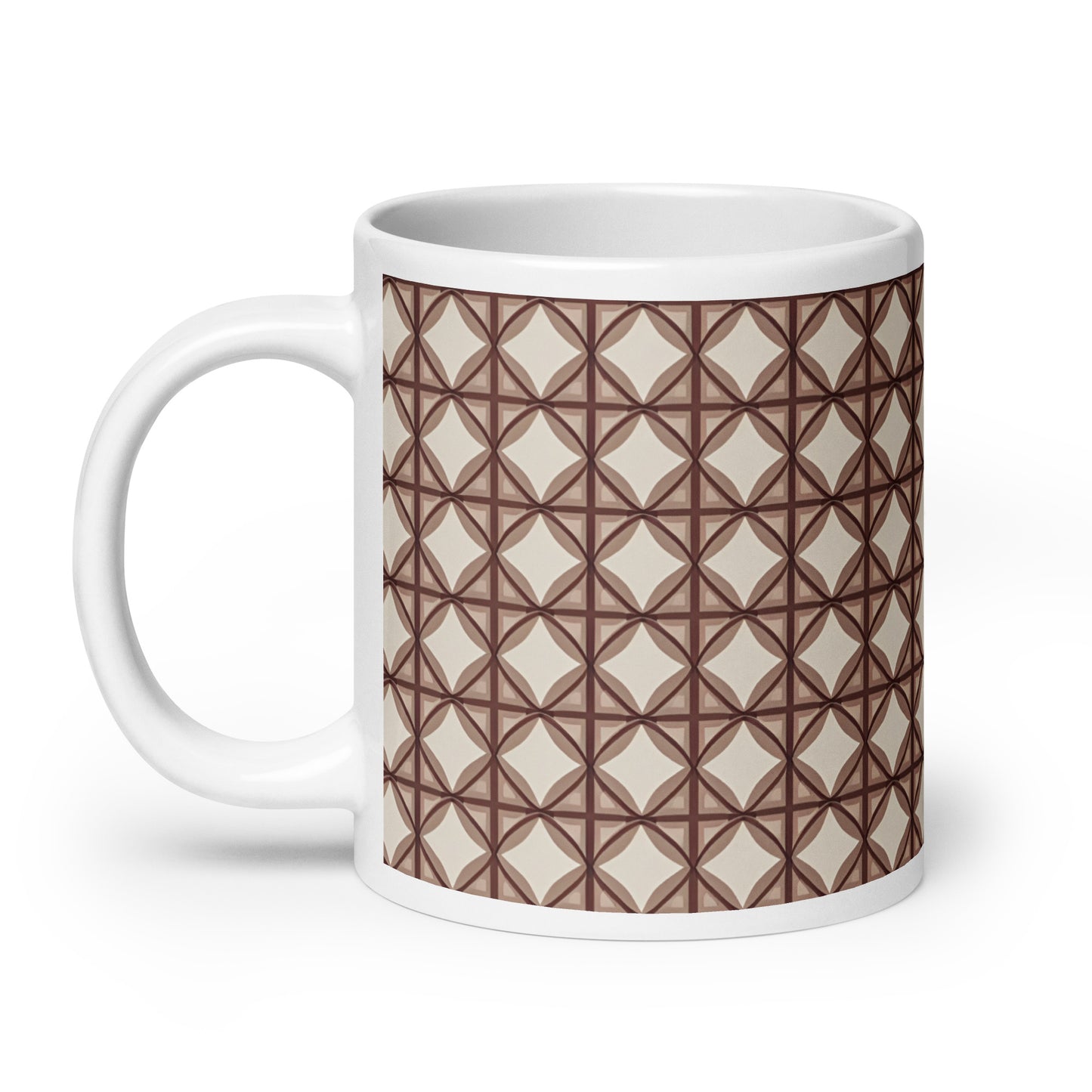 White glossy mug