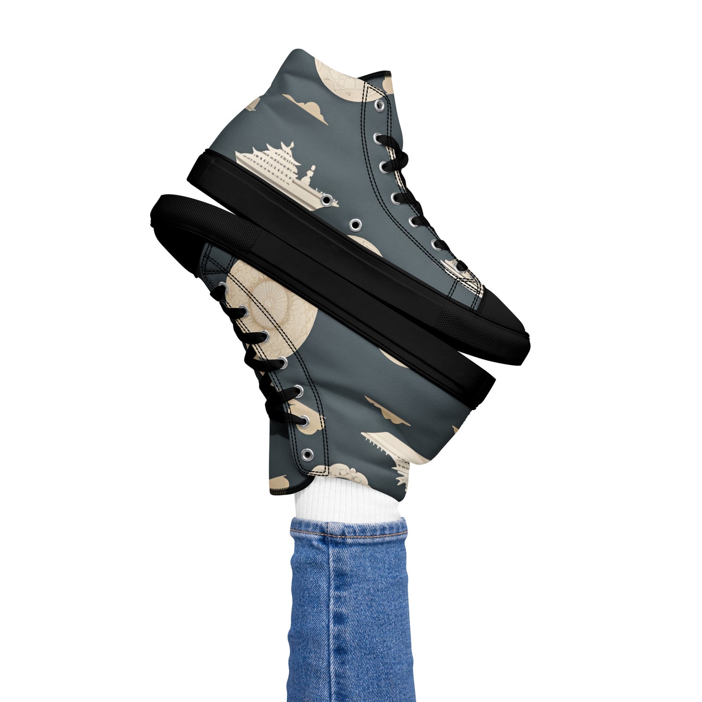 Women’s high top canvas shoes