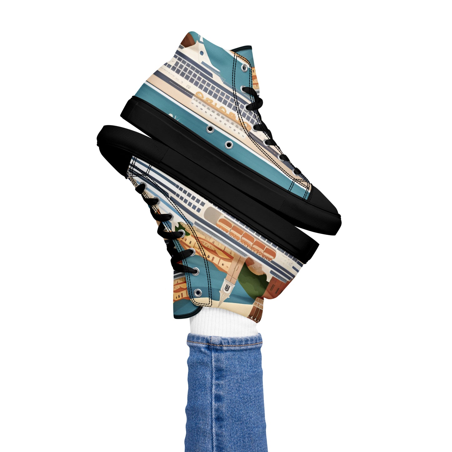 Women’s high top canvas shoes