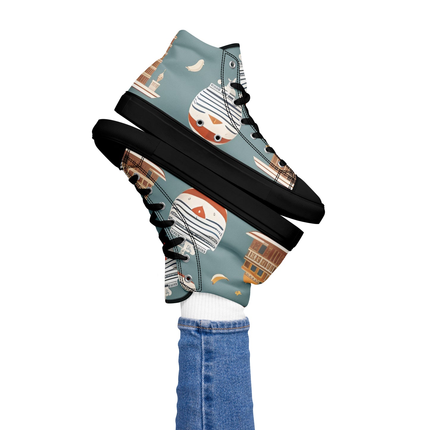 Women’s high top canvas shoes