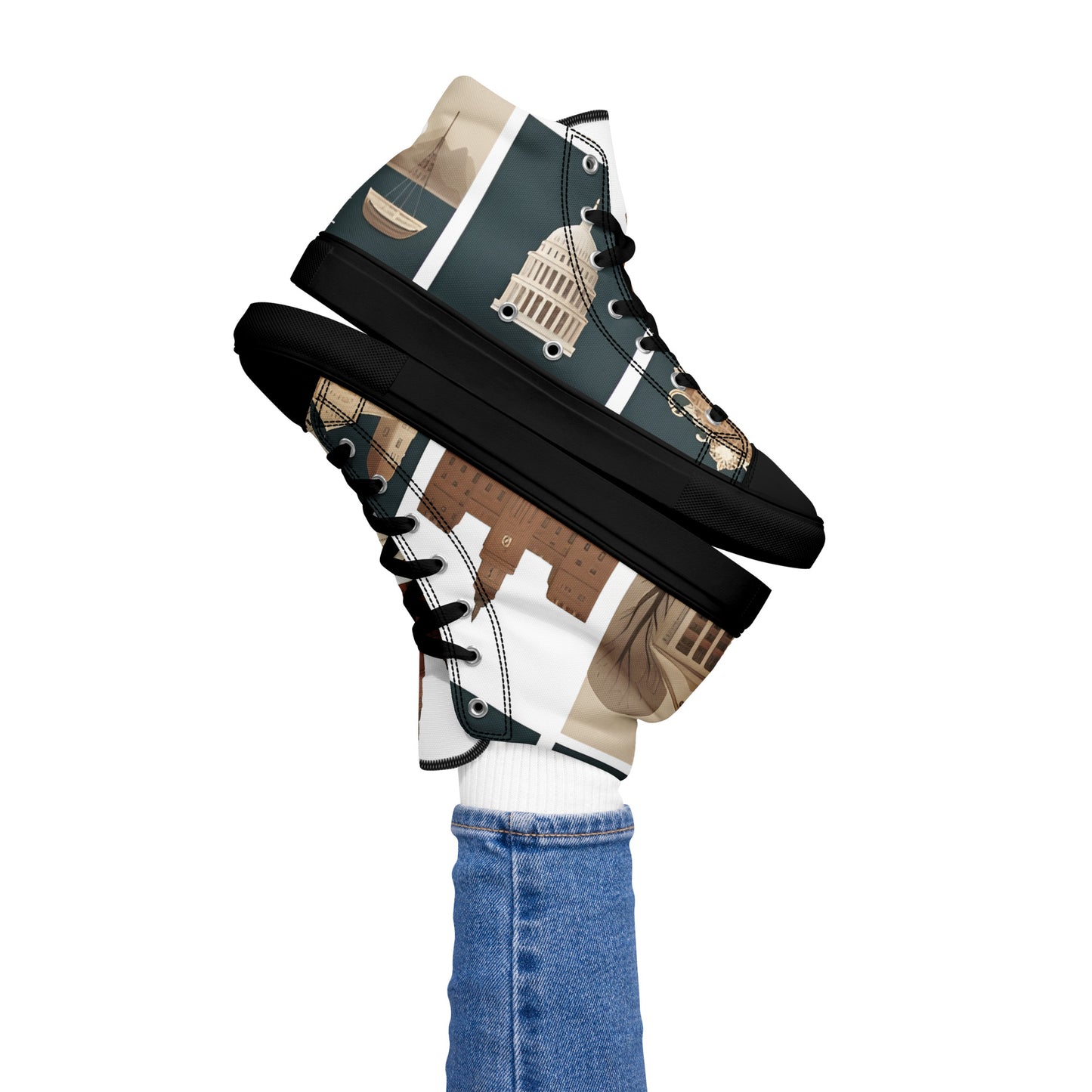 Women’s high top canvas shoes