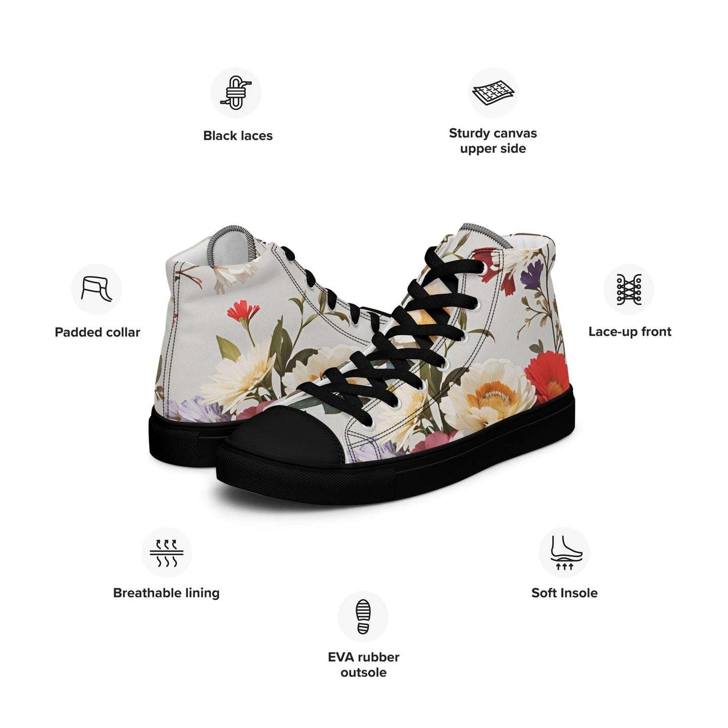 Women’s high top canvas shoes