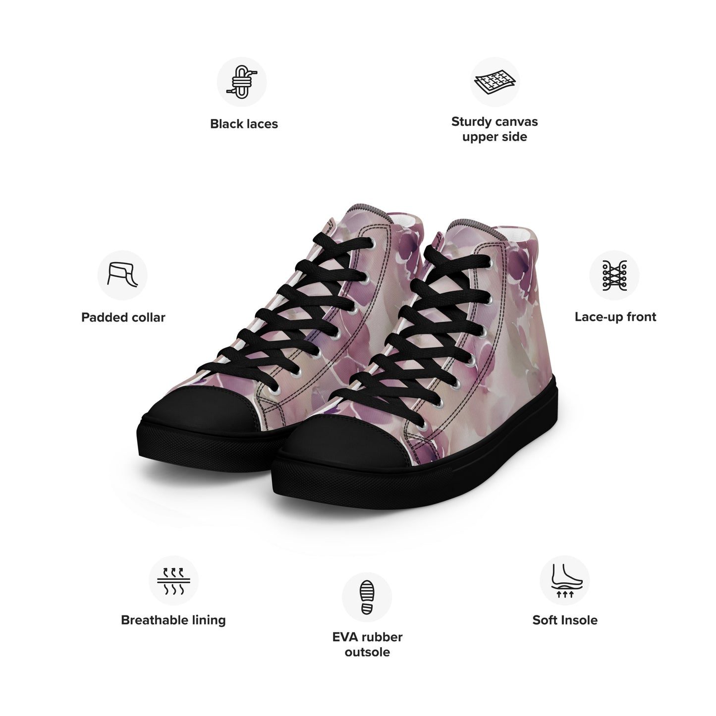 Women’s high top canvas shoes