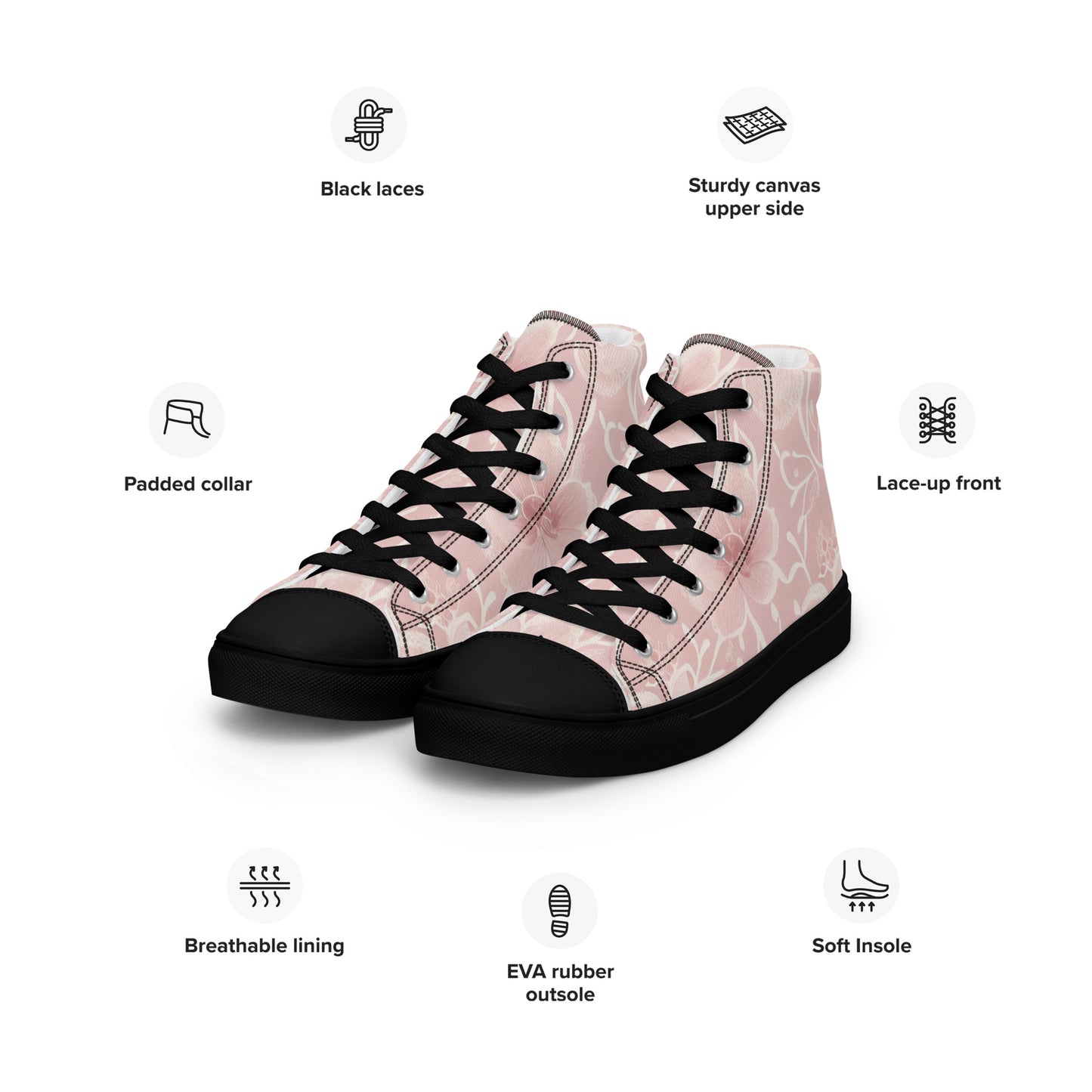 Women’s high top canvas shoes