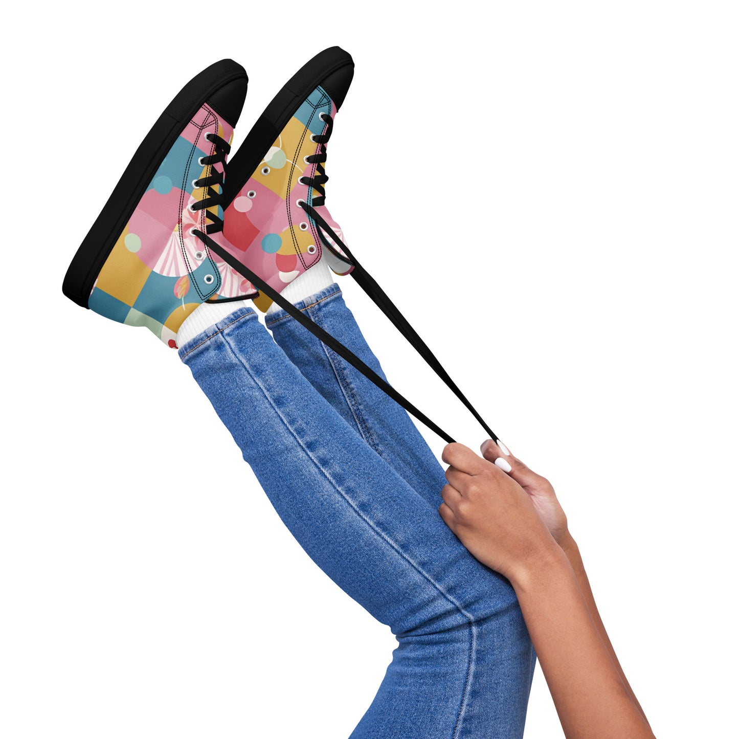 Women’s high top canvas shoes