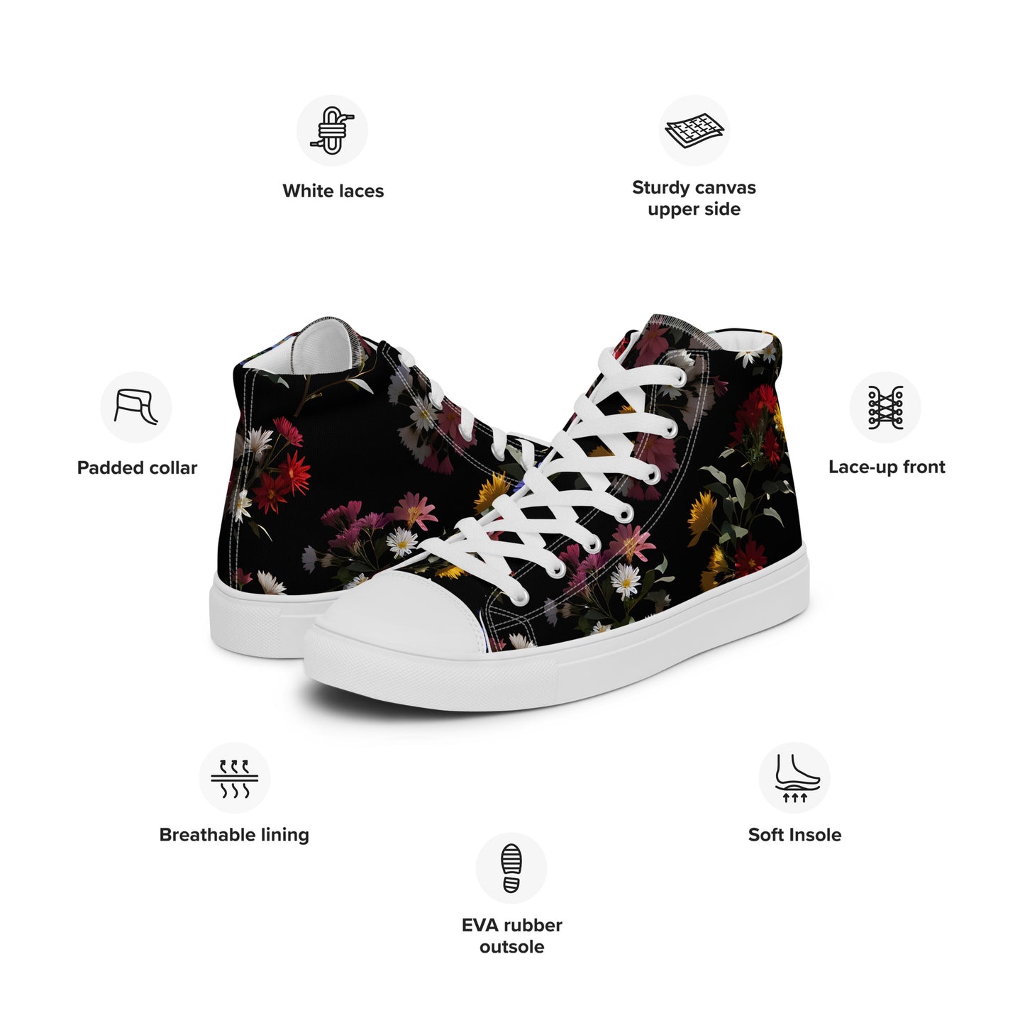 Women’s high top canvas shoes