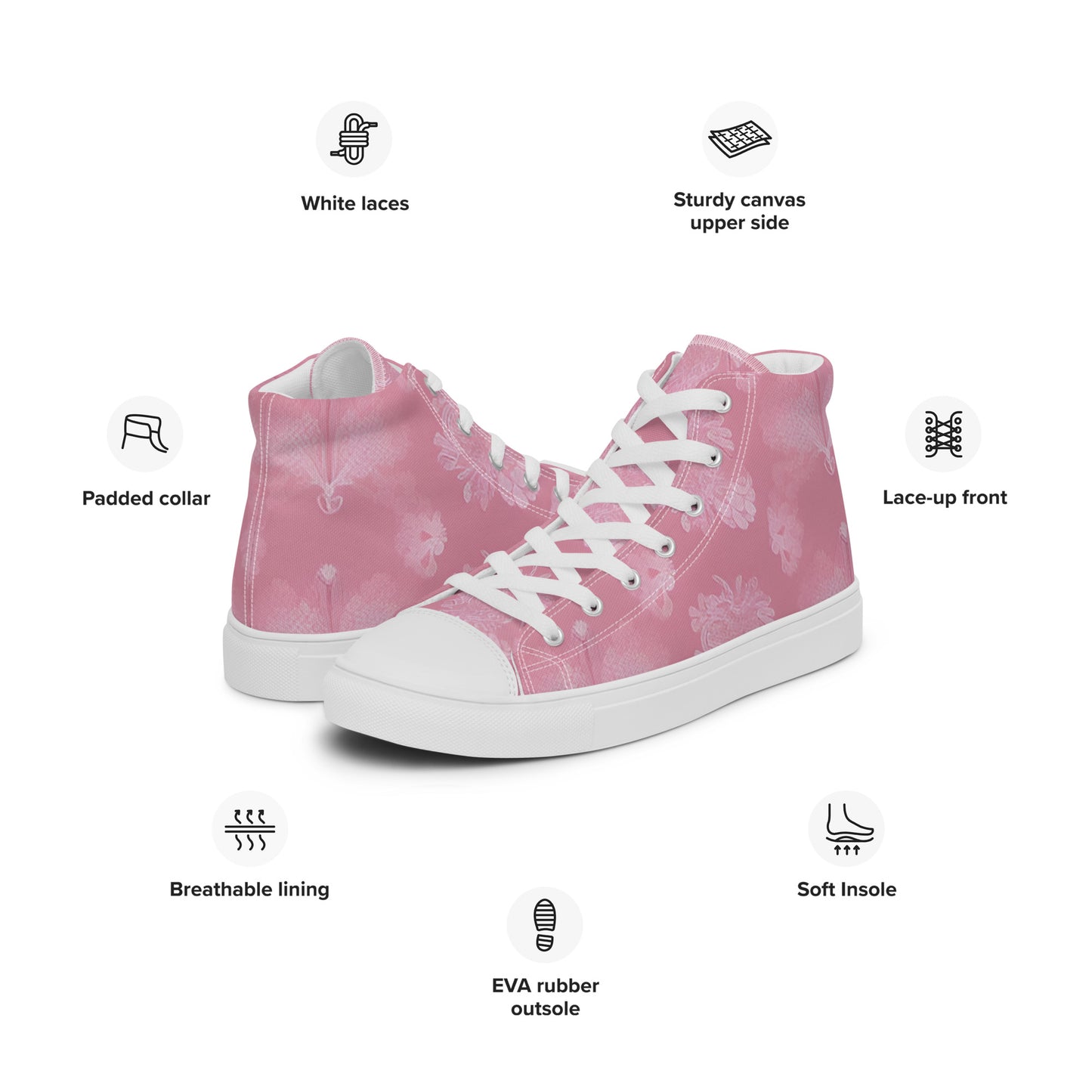 Women’s high top canvas shoes