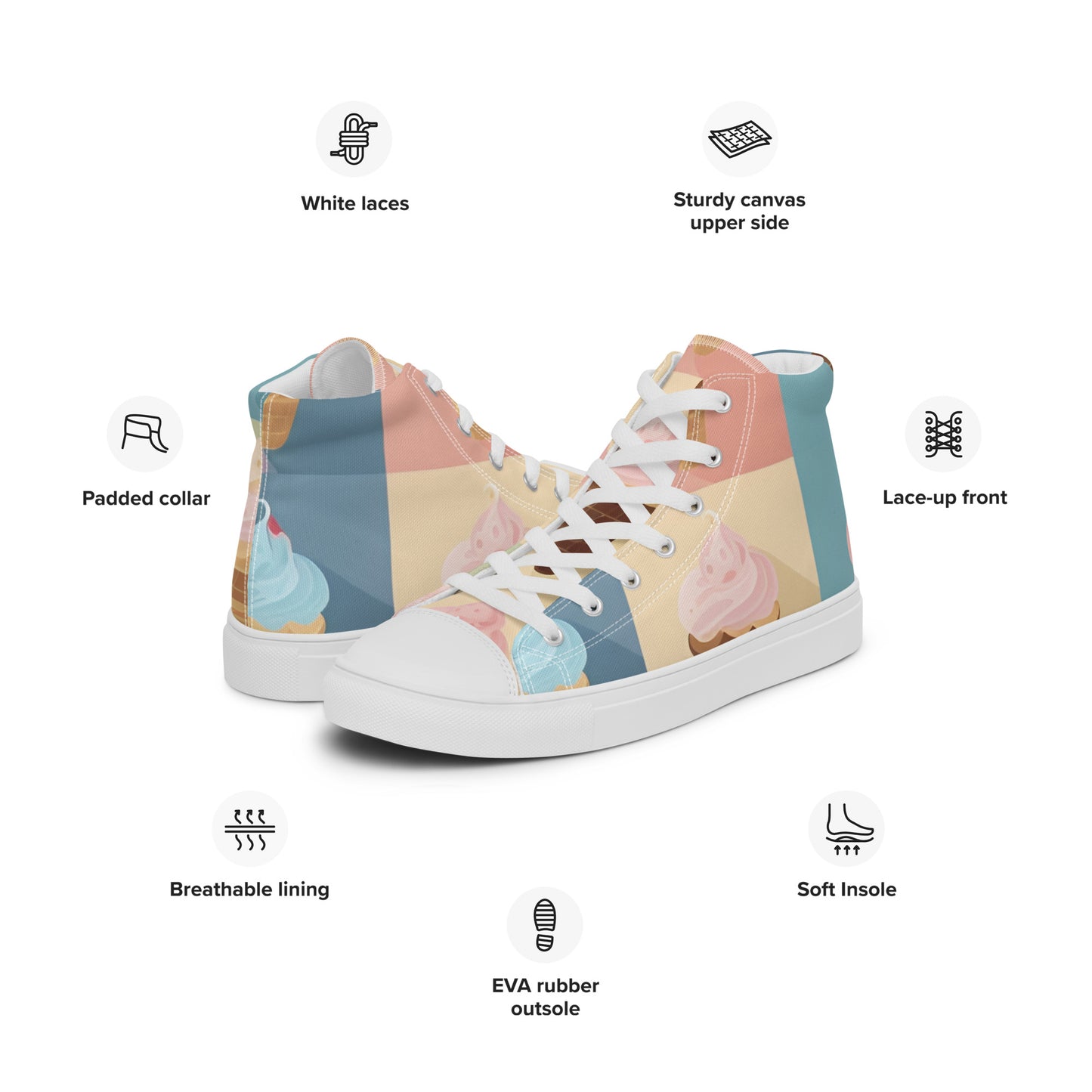 Women’s high top canvas shoes