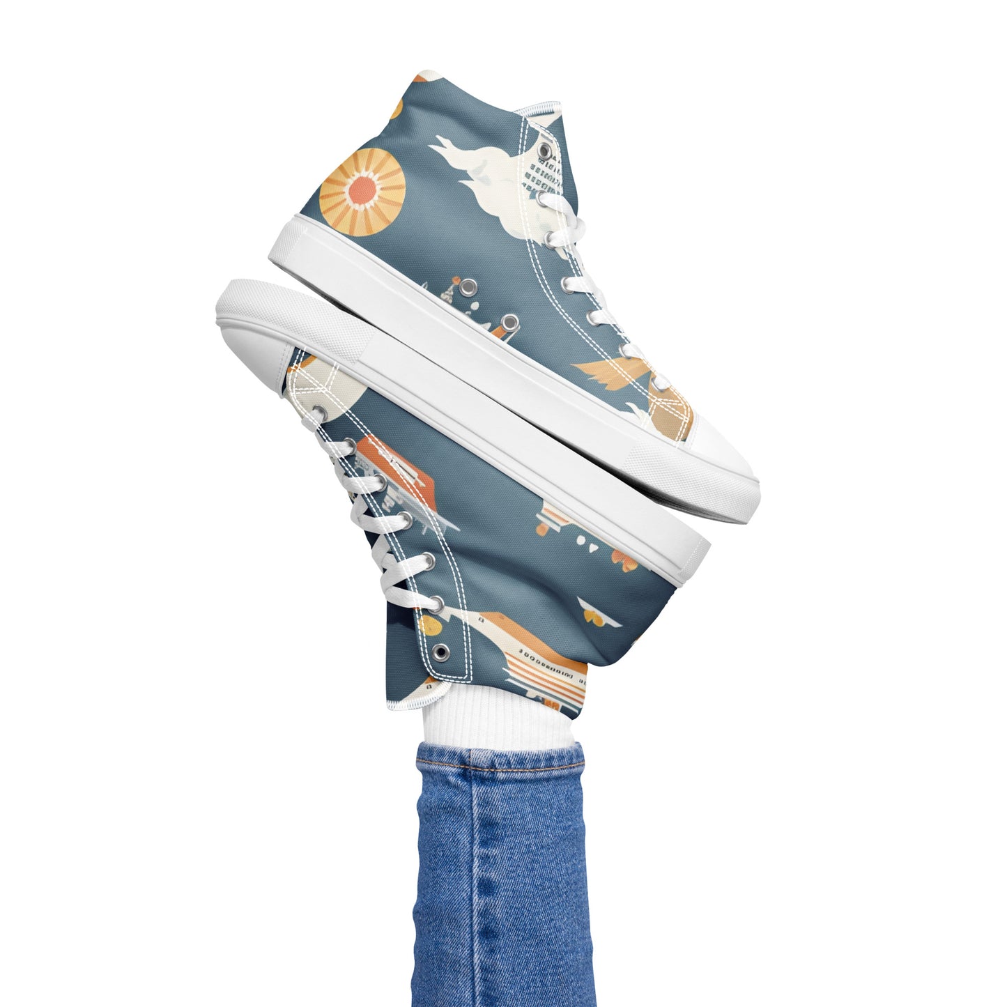 Women’s high top canvas shoes