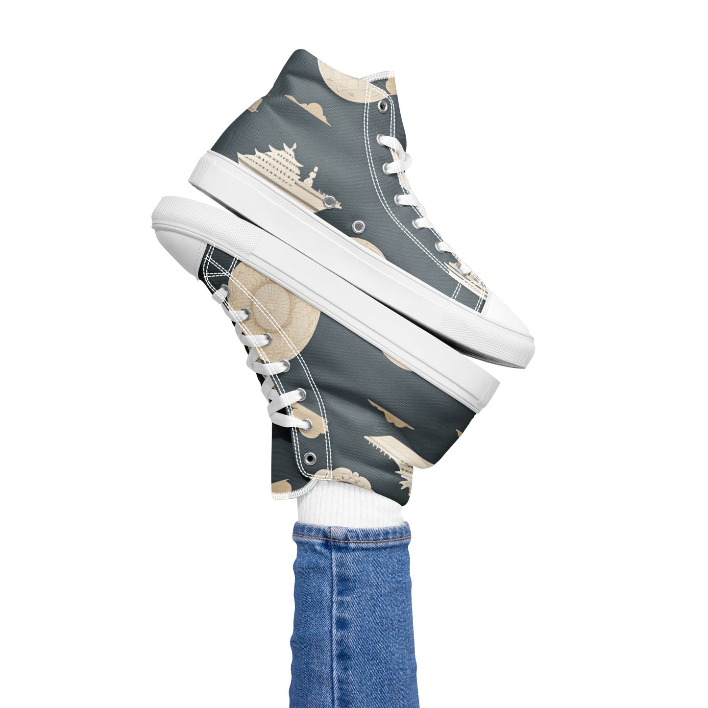 Women’s high top canvas shoes