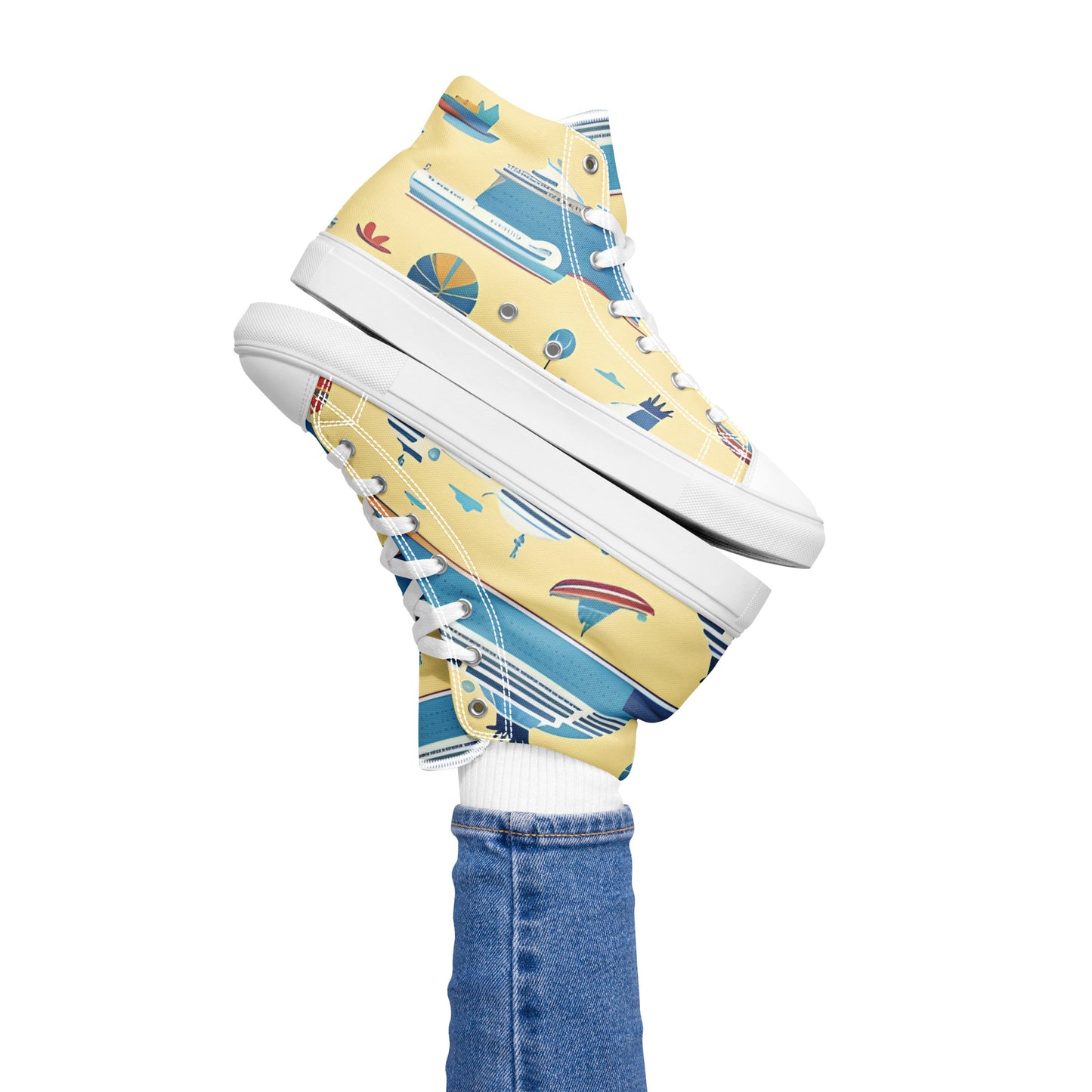 Women’s high top canvas shoes