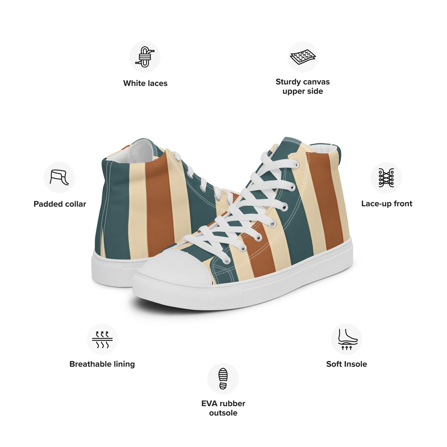 Women’s high top canvas shoes