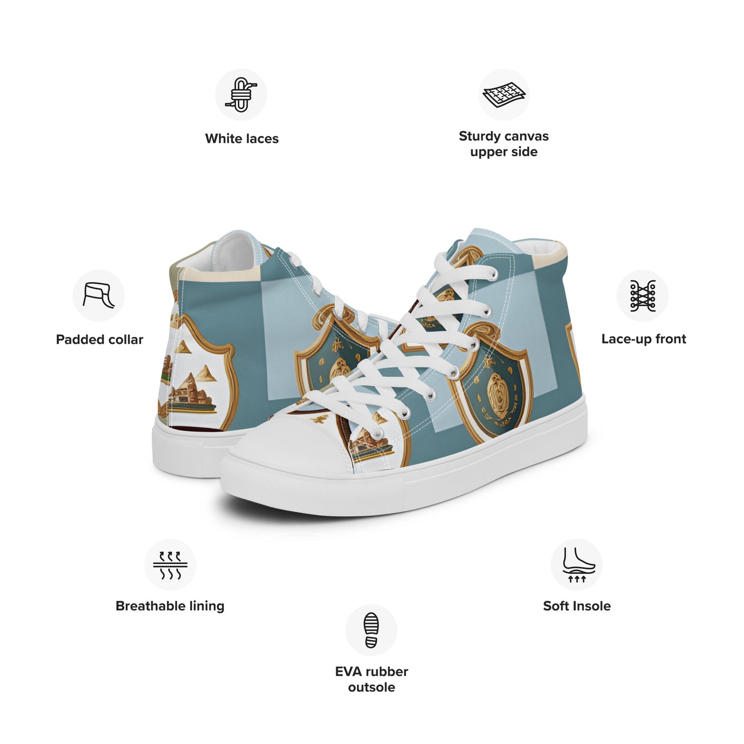 Women’s high top canvas shoes