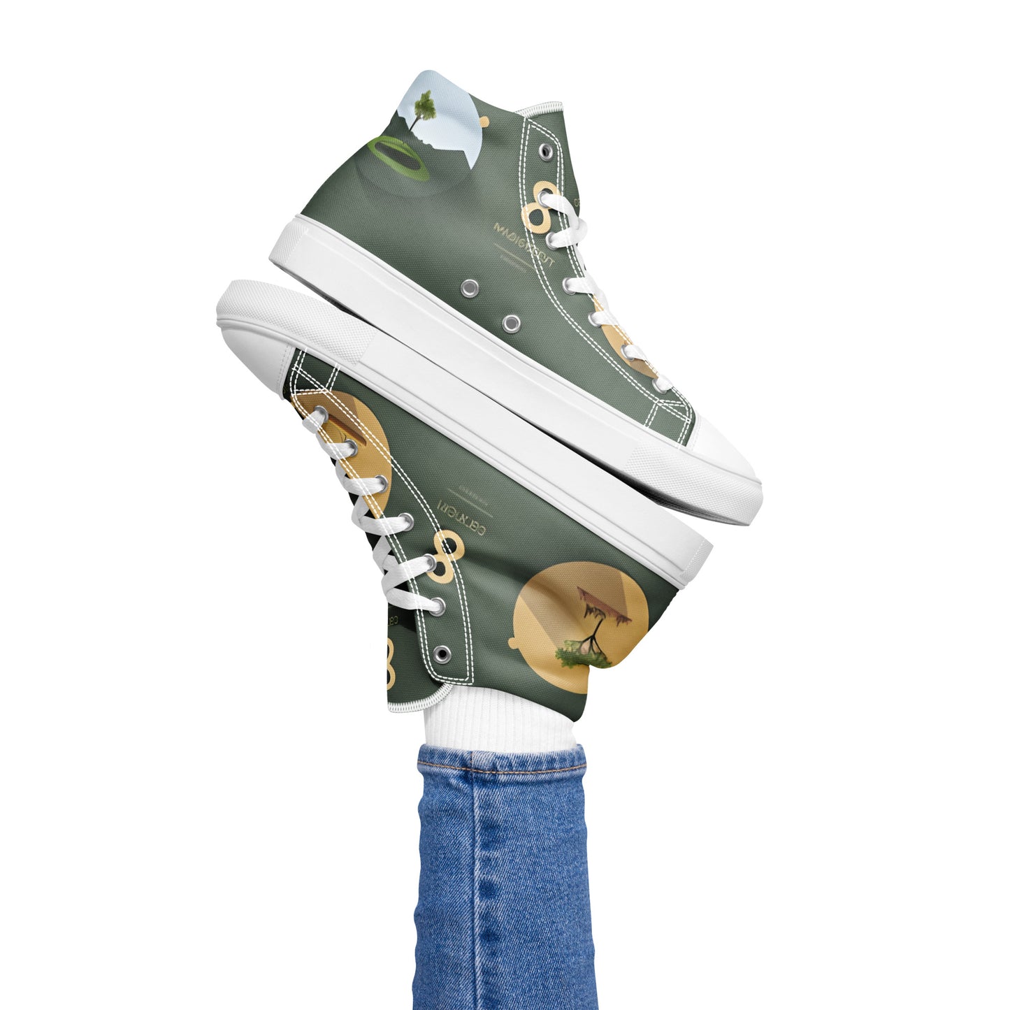 Women’s high top canvas shoes