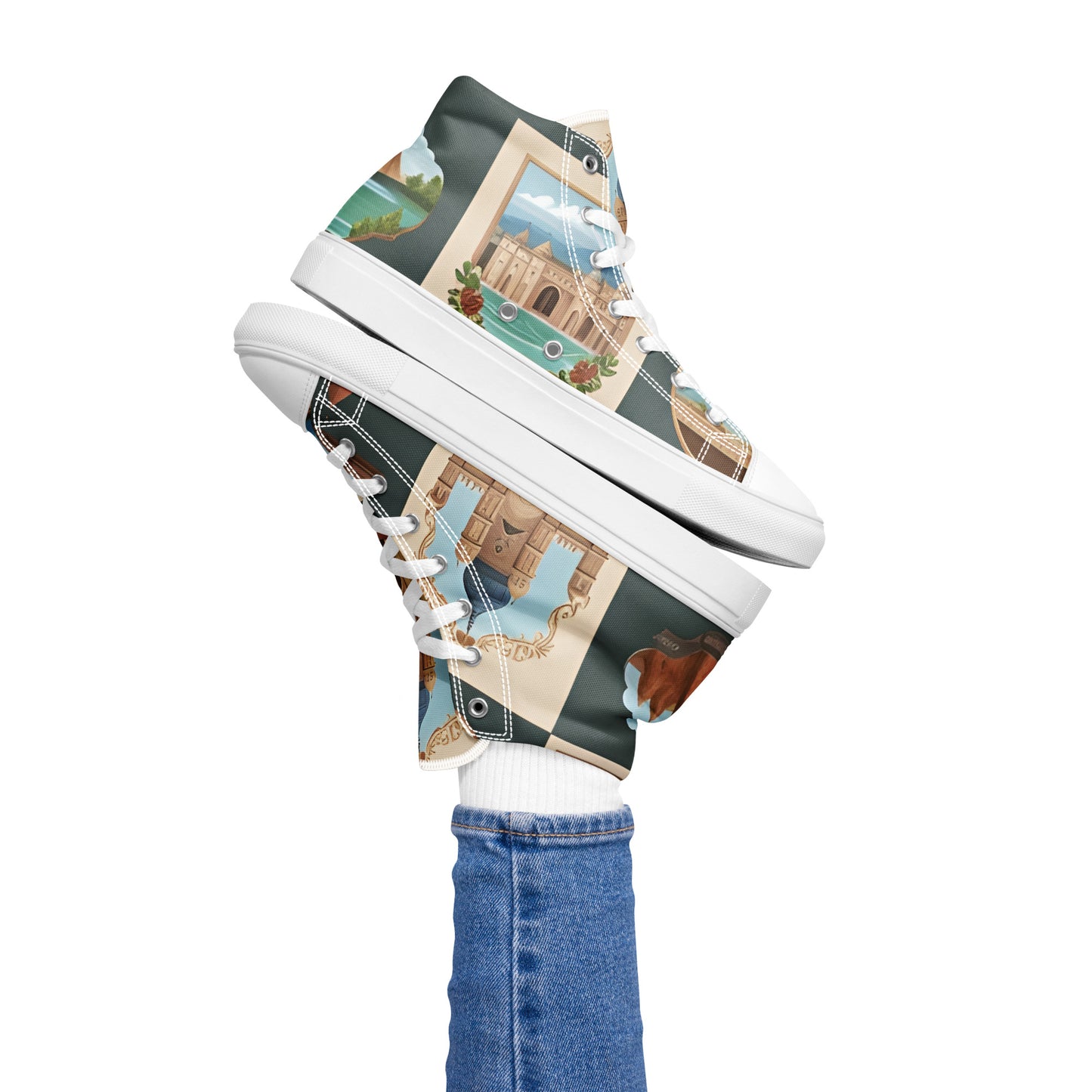 Women’s high top canvas shoes