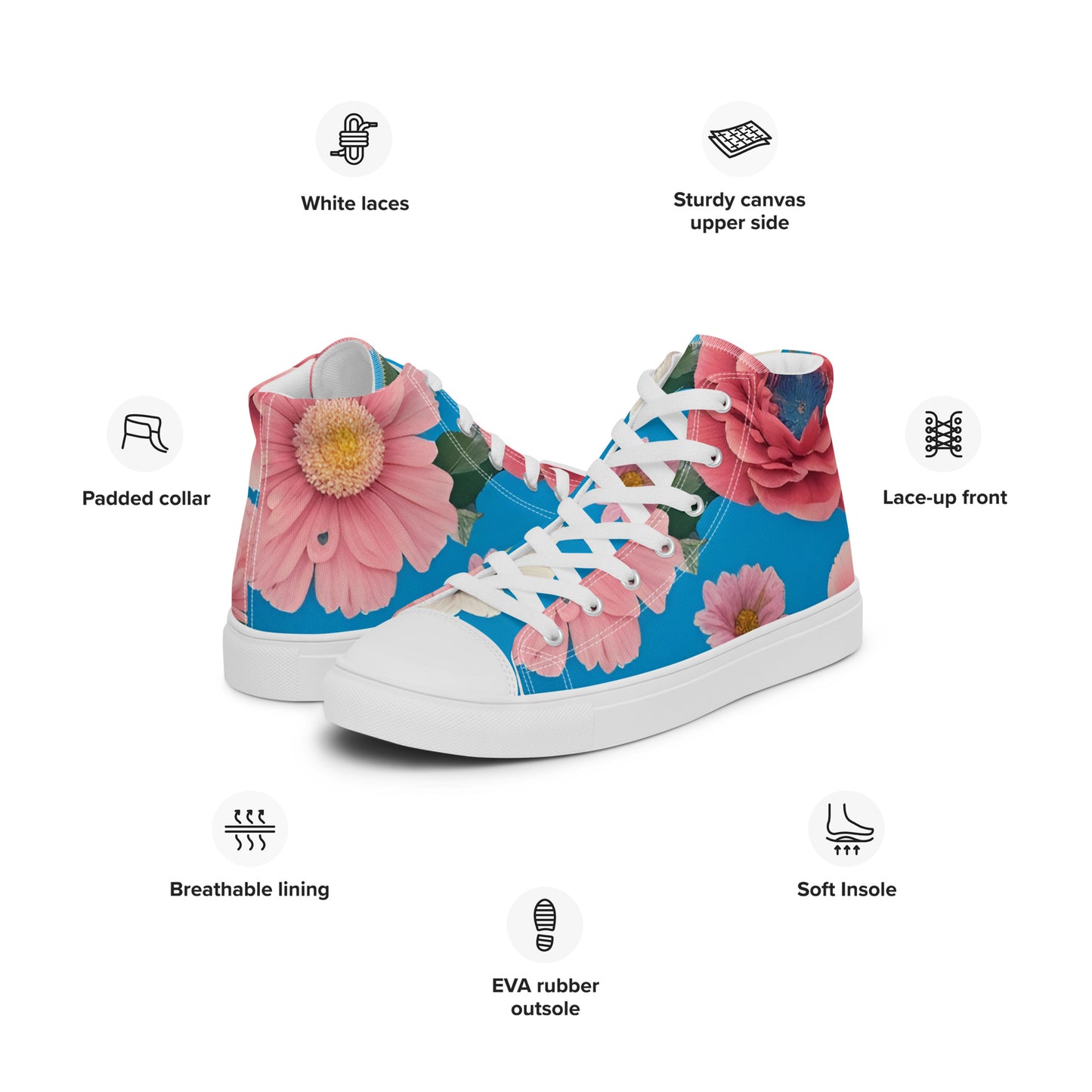 Women’s high top canvas shoes