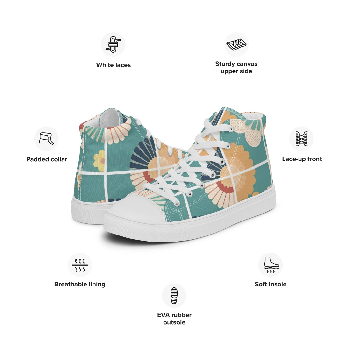 Women’s high top canvas shoes