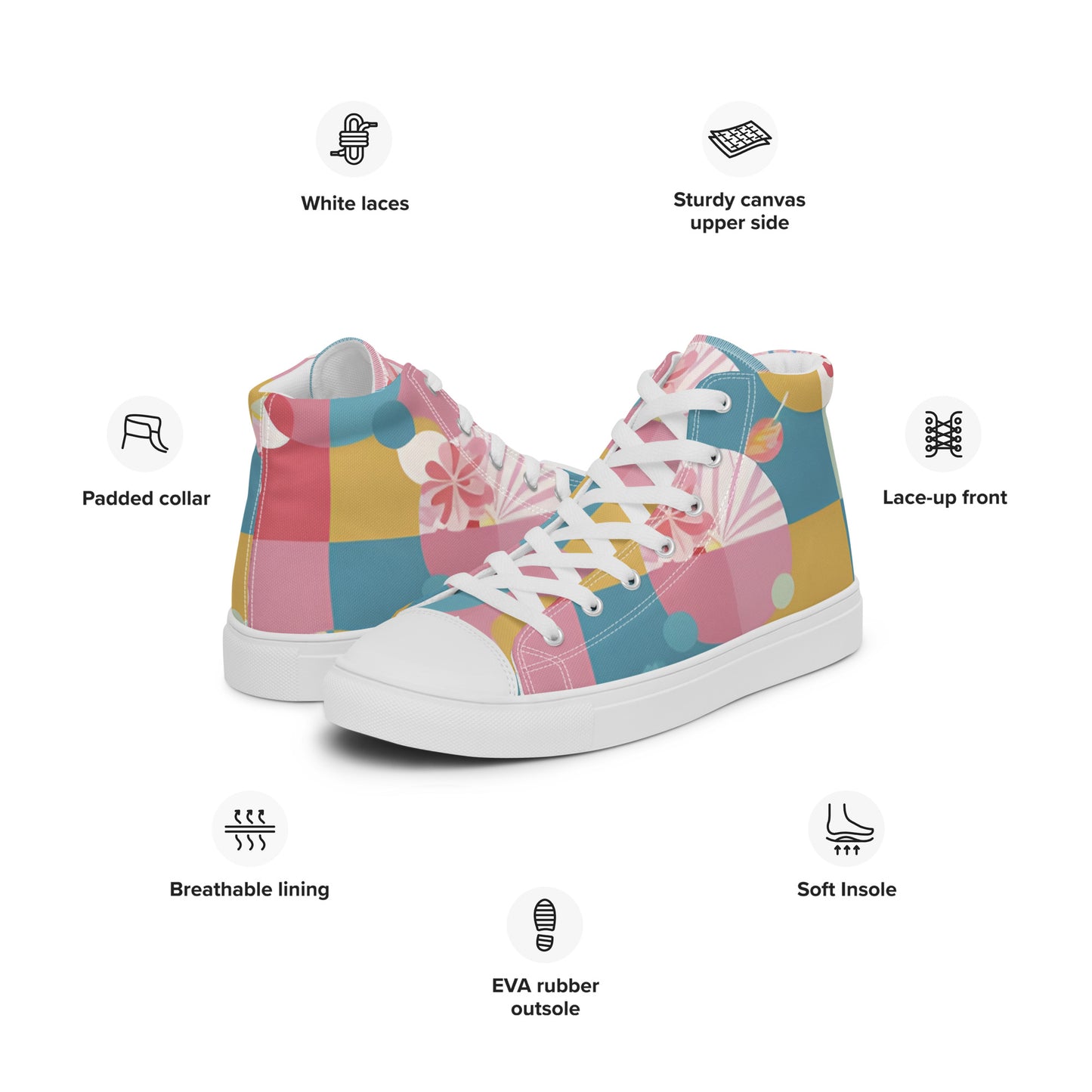 Women’s high top canvas shoes