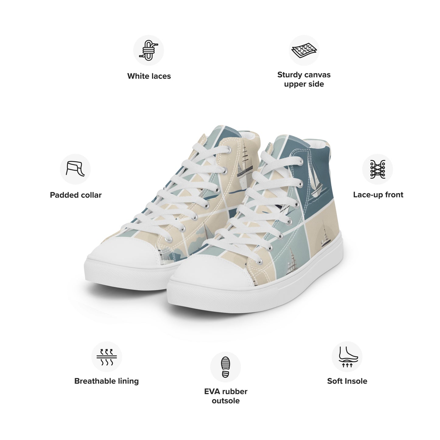 Women’s high top canvas shoes